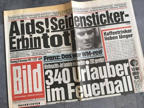Bildzeitung bild 1992 - 22.12.1992, *