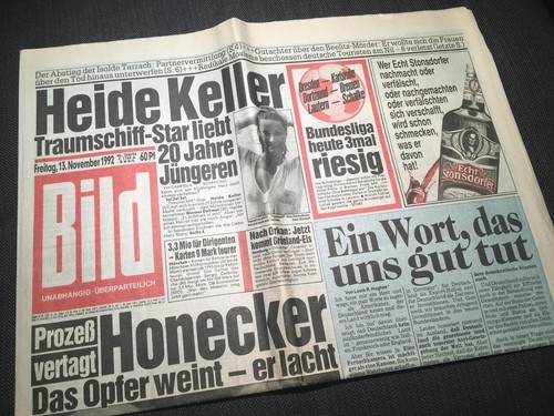 Bildzeitung bild 1992 - 13.11.1992, *