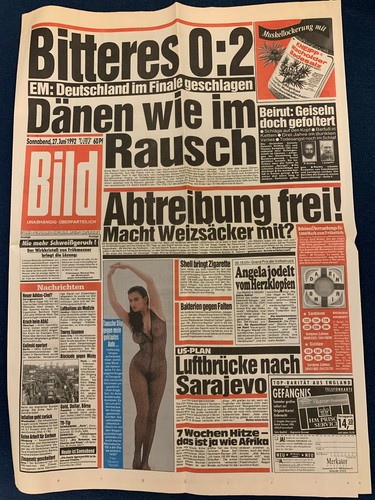 Bild zeitung 1992 nach dem - 1992,