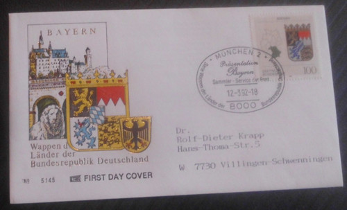Bund fdc 1587 wappen - fdc,