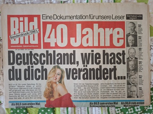 Bild sonderdruck jahre - , 40