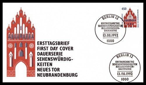 Bund fdc berlin 1992 - bund, tor